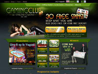 Gaming Club Casino Homepage